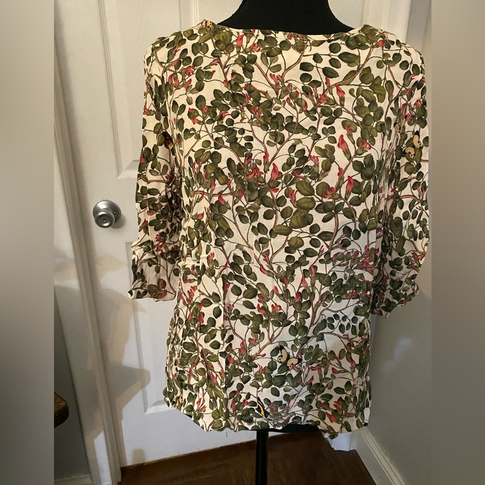 3/4 sleeve adorable print top